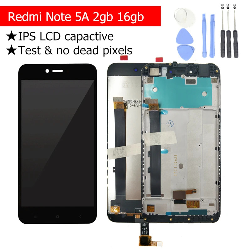 

for Xiaomi Redmi Note 5A 2GB 16GB LCD Display with Frame Touch Screen Digitizer LCD Display Redmi Y1 Lite Assembly Repair Parts
