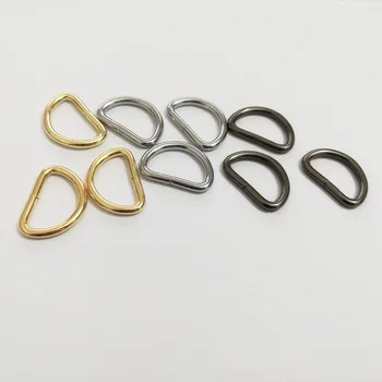

10PCS Metal D Ring For bags stainless gun black DIY Ribbon clasp belt buckle For Pet Collar Sewing Strap Bag Parts & Accessories
