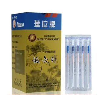 

Hwato Acupuncture Needles Disposable Sterile Needle-In-Tube Acupuncture Needle Individual Package Copper Handle Needles 100pcs