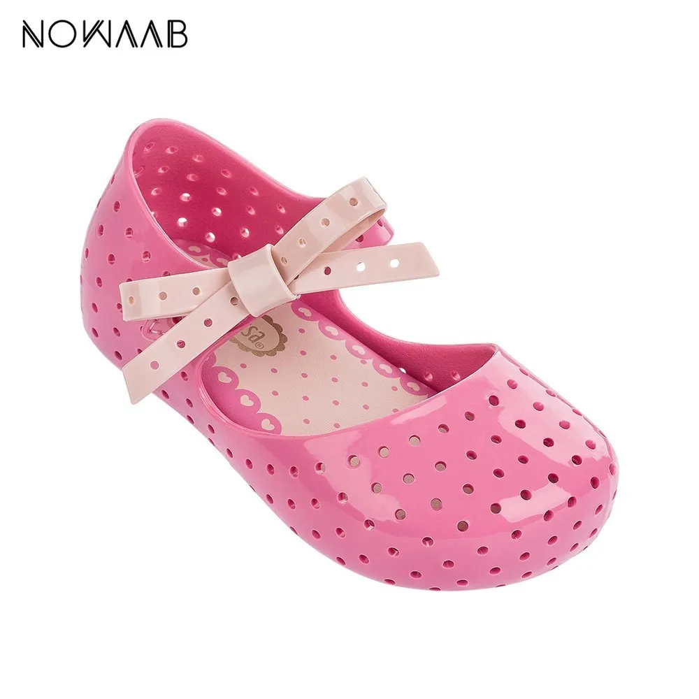 

Mini Melissa Original Bow 2019 New Girl Jelly Sandals Kids Sandals Melissa Children Beach Shoes Breathable Toddler Shoes