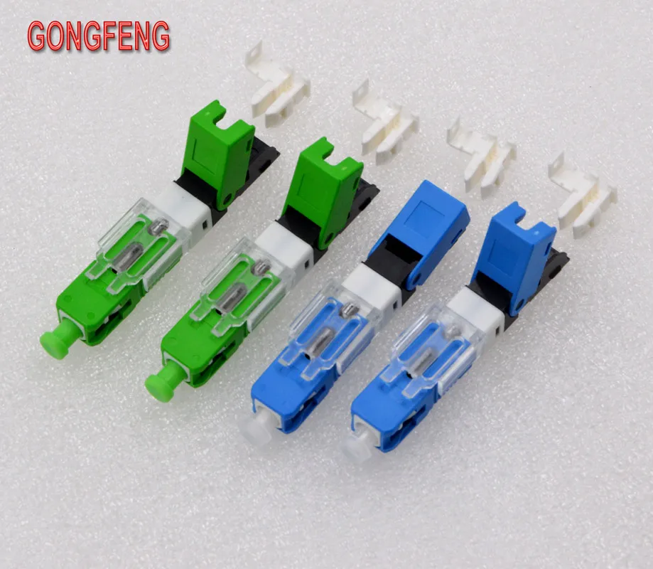 

GONGFENG 100PCS NEW Hot Sell ESC250D UPC/APC Optic Fiber Quick Connector FTTH SC Single Mode Optic Fast Connector Wholesale