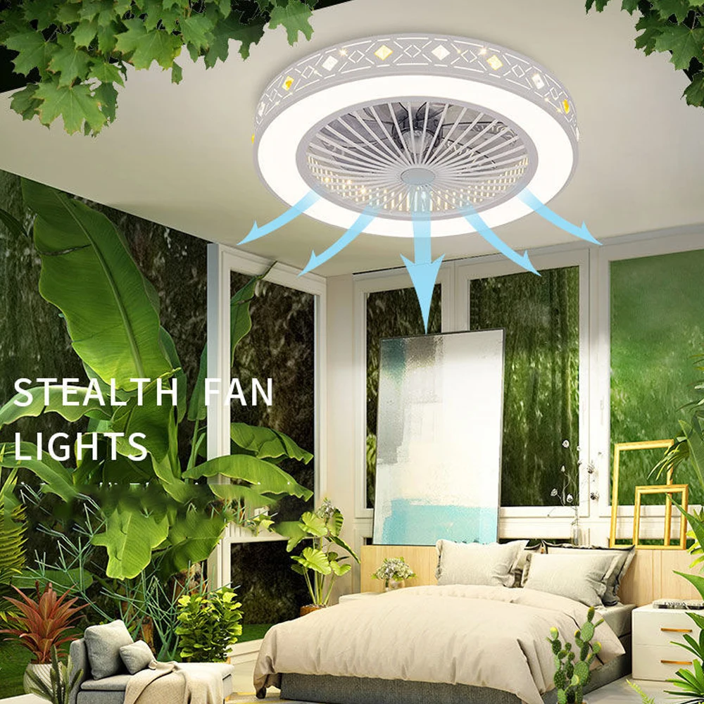 

40W LED Ceiling Light of electric fan Bedroom Dining Room Study Tea Room Fan Light Ceiling LED Light