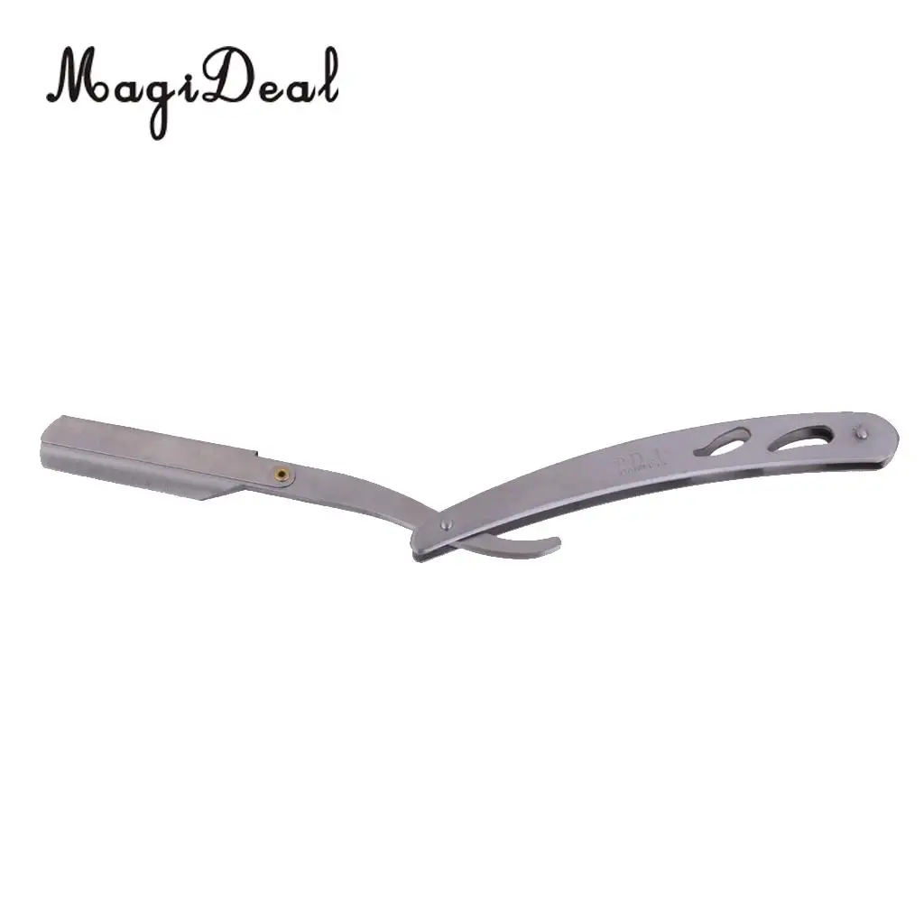 Salon Men Steel Barber Straight Edge Hair Razors Folding Shaver Light weight finely balanced, steel cut throat razor handle