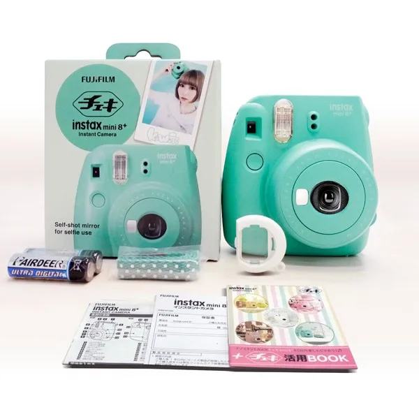 Fuji Fujifilm Instax Mini 8 мгновенная камера-мятный с ручным ремешком и объективом крупным планом+ 50 пленка