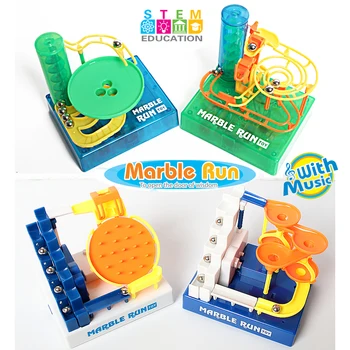 

DIY Marble Run electric ladder Construction Track Maze Balls Blocks with music Educational STEM Puzzles Toys for Children
