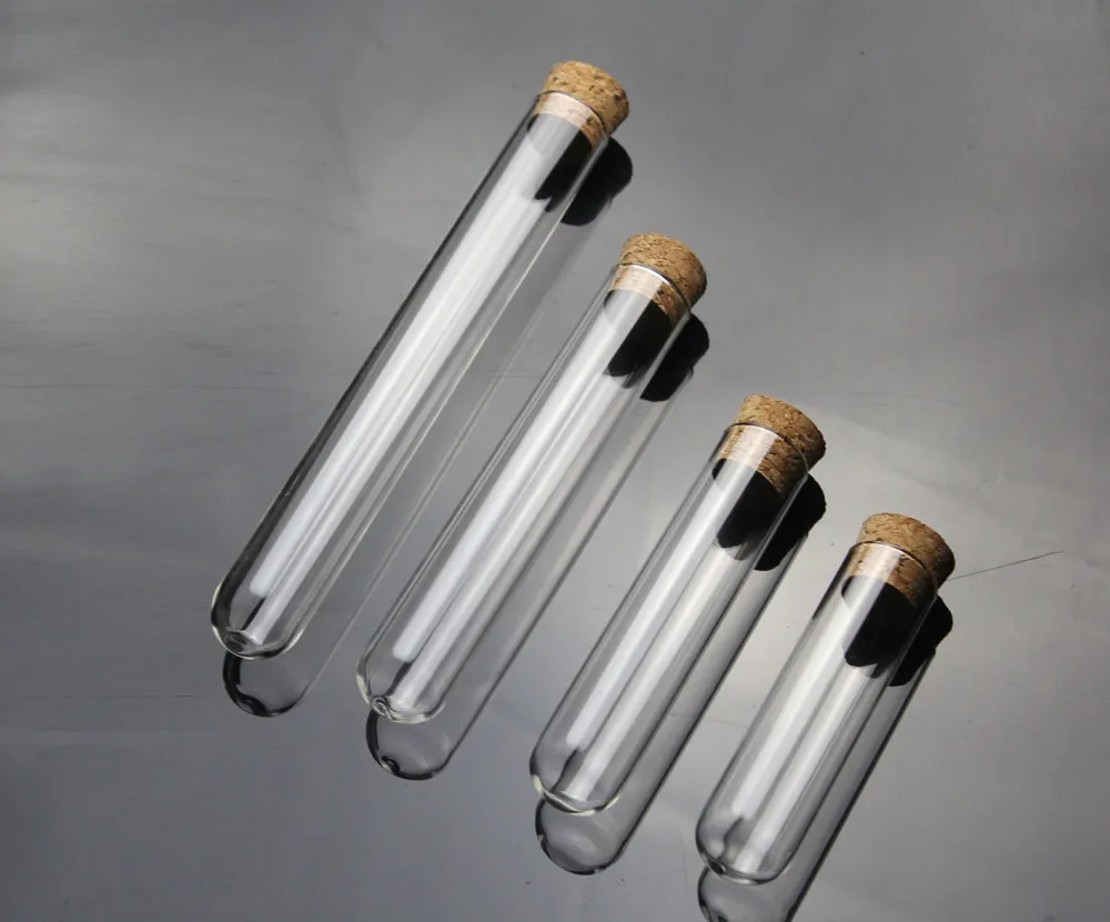 25 шт. 4 дюймовая стеклянная пробирка с пробкой 15x100 мм 11 мл|glass test tube|test tubes with corktest tube