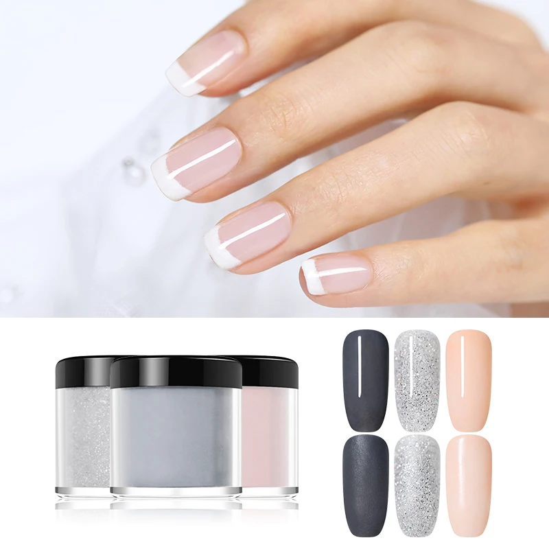 NICOLE DAIRY 1 Box 10ml Dipping Powder Without Lamp Cure Natural Dry Nails Dip Powder Gel Nail Glitter Powder For Nail Dip