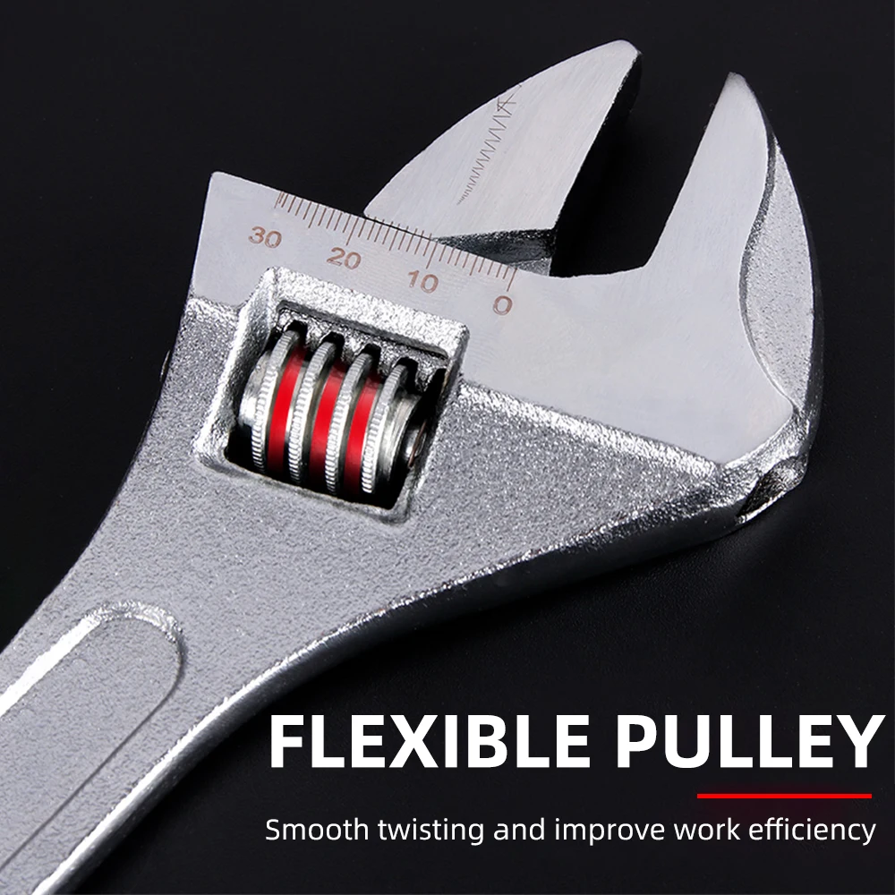 Adjustable wrench 6/8/10/12 inch home multi-function car repair tool live wrench Industrial Spanner