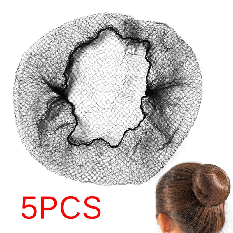 2/5 шт Для женщин Балет Танцы Фигурное катание снудов черная сетка для волос булочка крышка укладки Головные уборы аксессуары каблук 10 см
