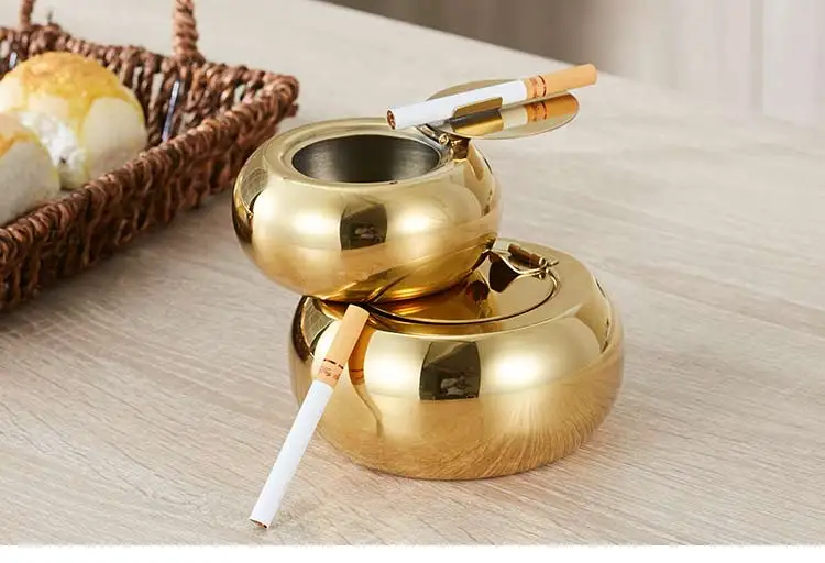 Personalized ashtray creative    thickening  drum ashtray with stainless steel stylish bar products (1) - 