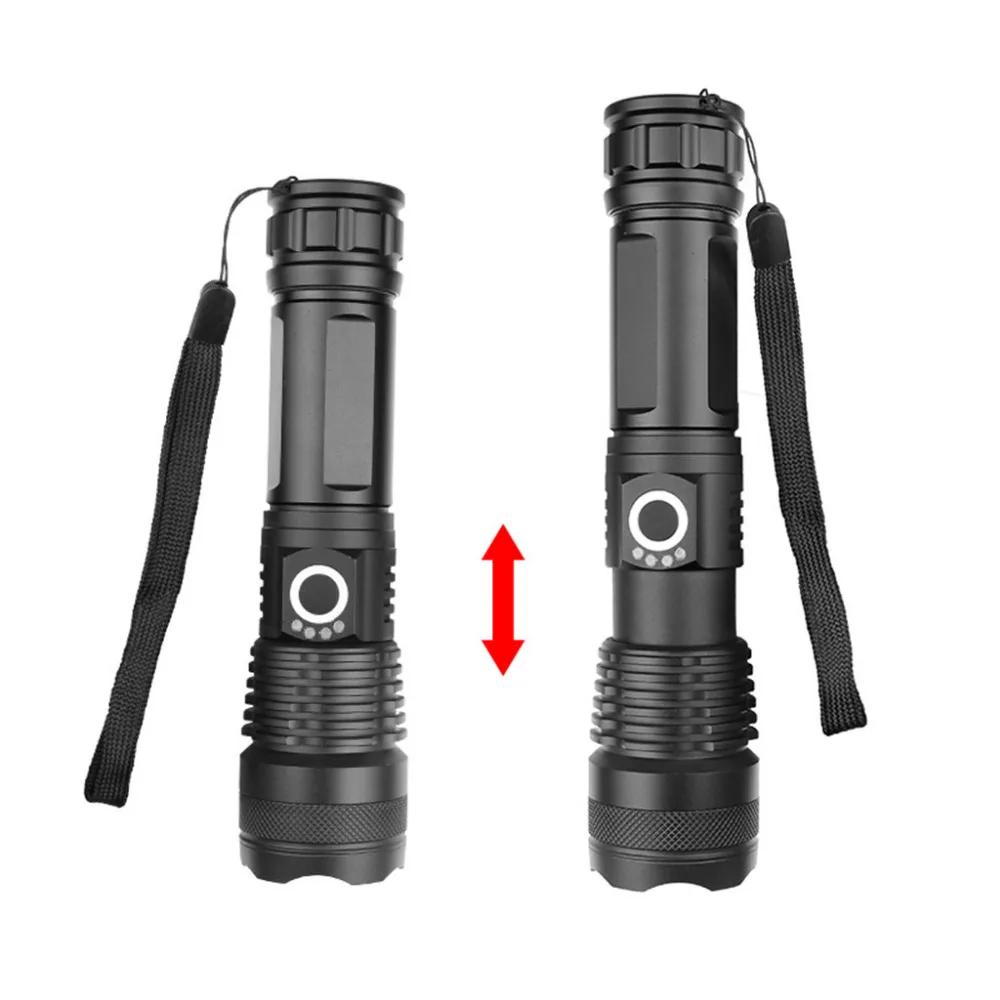 2019 LED flashlight safe at night USB rechargeable waterproof flashlight for bicycle 18650 battery lighting distance 500M 40J19 (3)