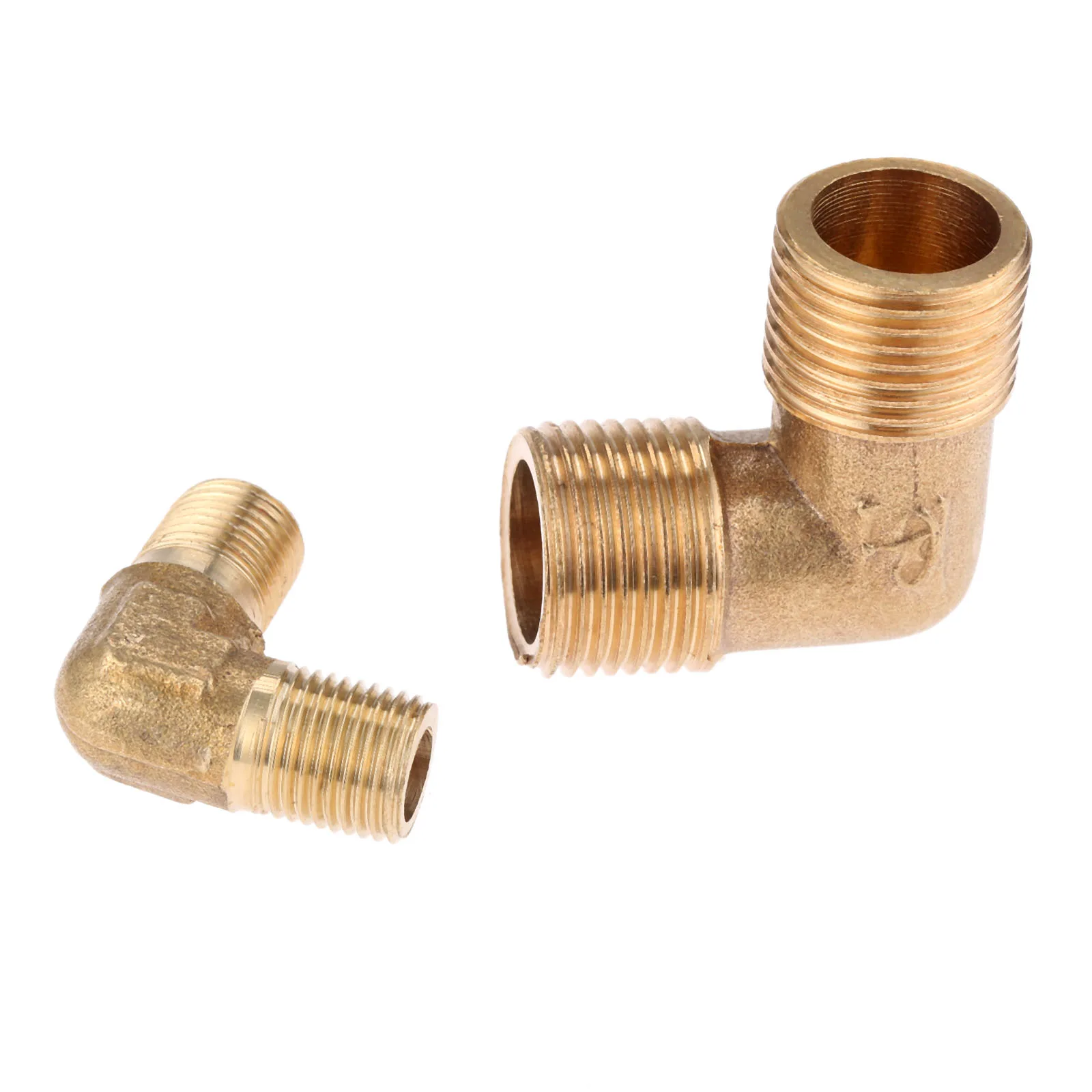 1/8" 1/4" 3/8" 1/2" Brass Fitting Connector BSP Male Thread 90 Deg Elbow Pipe Fitting Pneumatic Connector Coupler For Air Water