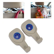 DWCX 2 шт. бежевого цвета, переносная Автомобильная вешалка для сиденья, кошелек, сумка, органайзер, держатель, крючок, подголовник для Audi A4 VW Golf BMW E90 Honda Civic