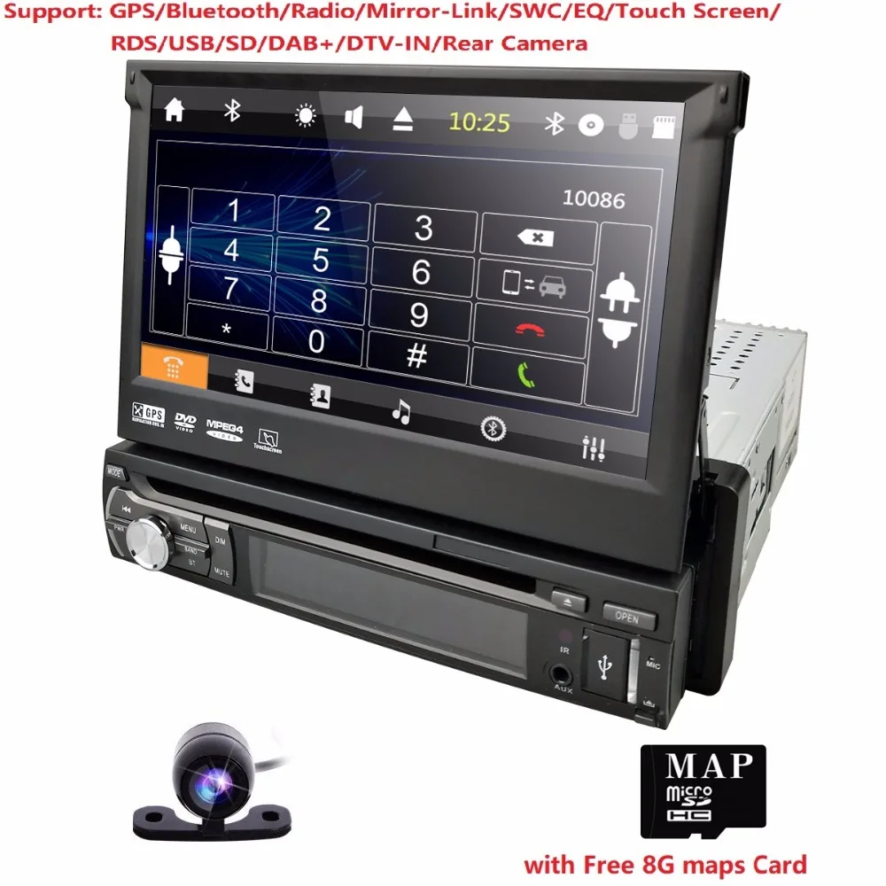 free camera one 1 din radio car dvd player gps navigator tape recorder autoradio cassette player car radio gps multimedia dab bt