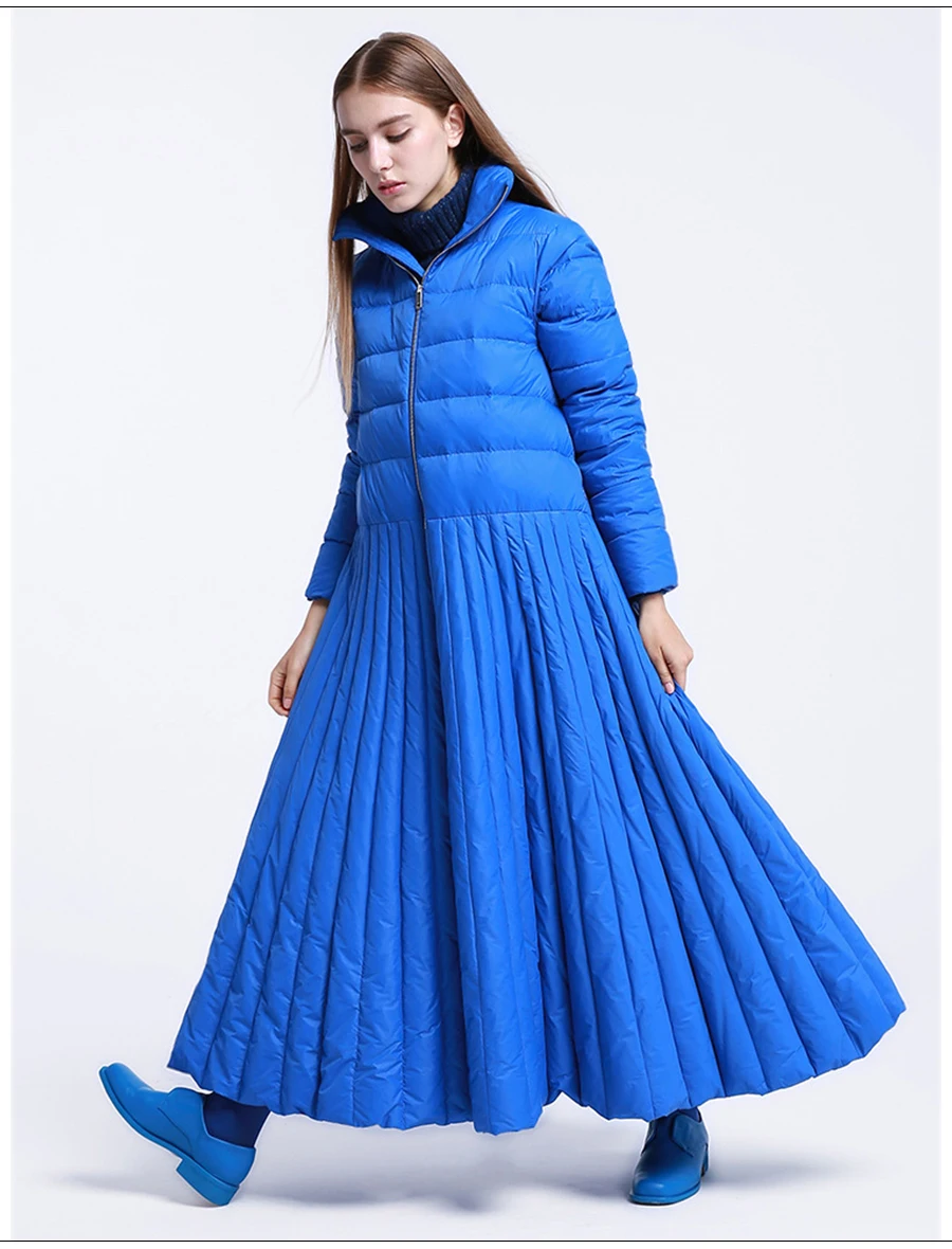 Новые женские Модные пуховик зима теплая длинное пальто плюс Размеры женские парки с гусиным пухом для Для женщин б