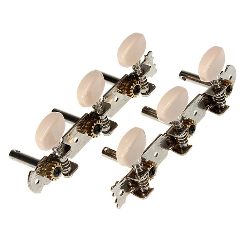 

2Pcs/set Classical Guitar Tuner Acoustic Classical Guitar Tuning Keys Steel Pegs Machine Heads Set New