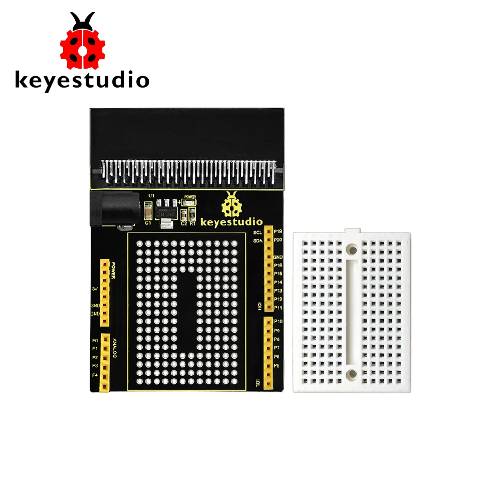 Макетная плата Keyestudio Micro Bit для прототипирования V1 с 170 отверстиями BBC Micro:Bit CE/FCC |