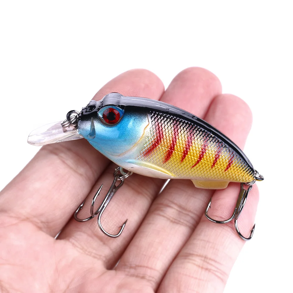 HENGJIA 100 шт. Crankbait жесткая рукоятка приманки искусственные приманки ловля окуня pesca Крючки снасти 7 см 9,6 г