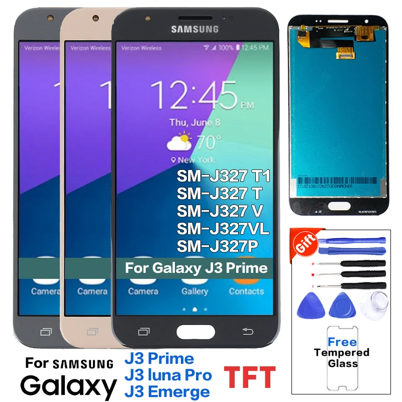 Для Samsung Galaxy J3 prime 2017 появляются J327 J327P J327A ЖК-дисплей Сенсорный экран планшета