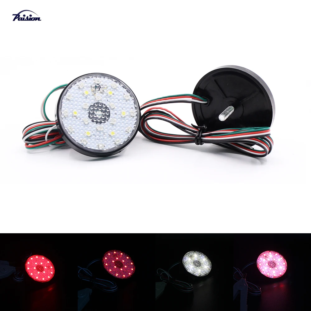 

2pcs Clear Lens LED Bumper Reflectors Rear Fog Tail Breaking light Fit for Toyota Sequoia Highlander 08-10