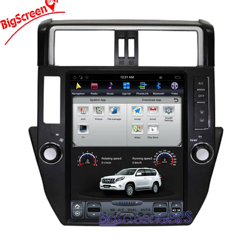 Cheap Android 8.1 4+64GB Car NO DVD Player GPS Navi For Toyota Land Cruiser Prado 150 2010-2013 Autoradio Multimedia Headunit ISP 7