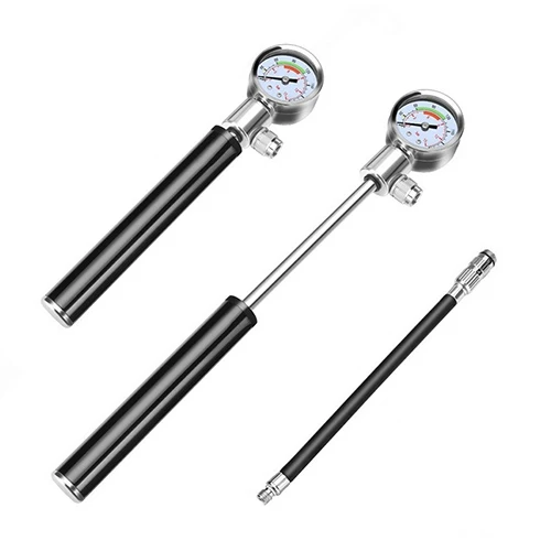 Portable High Pressure Pump Bike Pump Mountain Bike Cycling Pump Hose Gauge Bicycle Adapter Alloy Portable Tire Inflator Air Portable High Pressure Pump Bike Pump Mountain Bike Cycling Pump Hose Gauge Bicycle Adapter Alloy Portable Tire Inflator Air