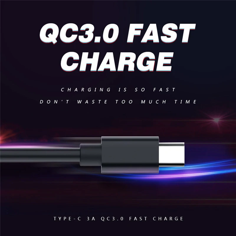 QC 3.0 سريع USB نوع C شحن كبل شحن لسامسونج النايلون مايكرو USB للهاتف المحمول كابل بيانات ل فون XR XS 6 7 8 زائد