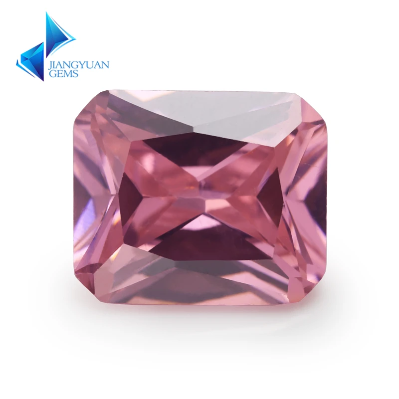 

50Pcs Octangle Shape 3A+ Champagne Color CZ Stone 3x5-10x12mm Synthetic Gems Emerald Cut Cubic Zirconia For Jewelry