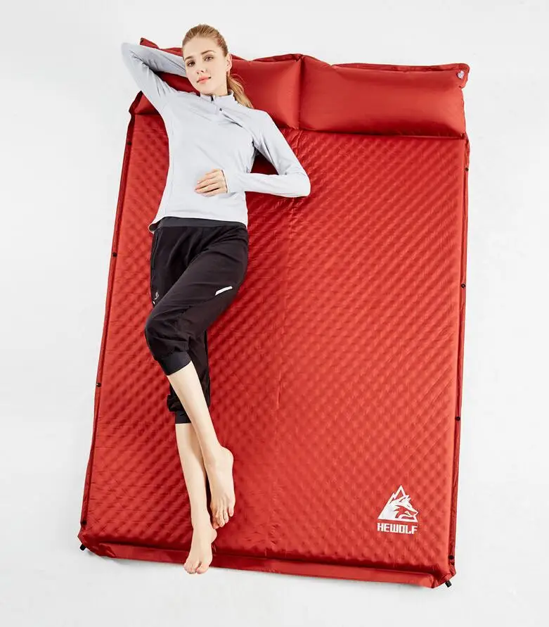 Tanie 2 osoby automatycznie nadmuchiwany materac poduszka plażowa piknik Pad Hking jazda na rowerze samochód powrót seks łóżko piknik podróż odkryty Camping Mat