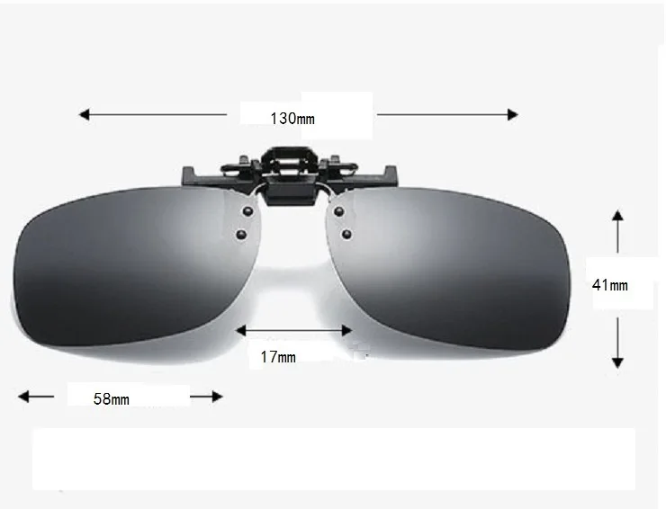 Унисекс поляризованные прикрепляемые солнцезащитные очки для близоруких вождения Ночное видение зажим для объектива