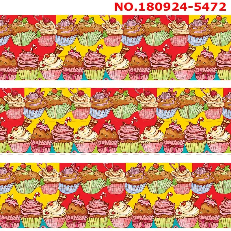 10 ярдов-разные размеры-сладкое мороженое с рисунком напечатанной ленты - Цвет: 180924  5472