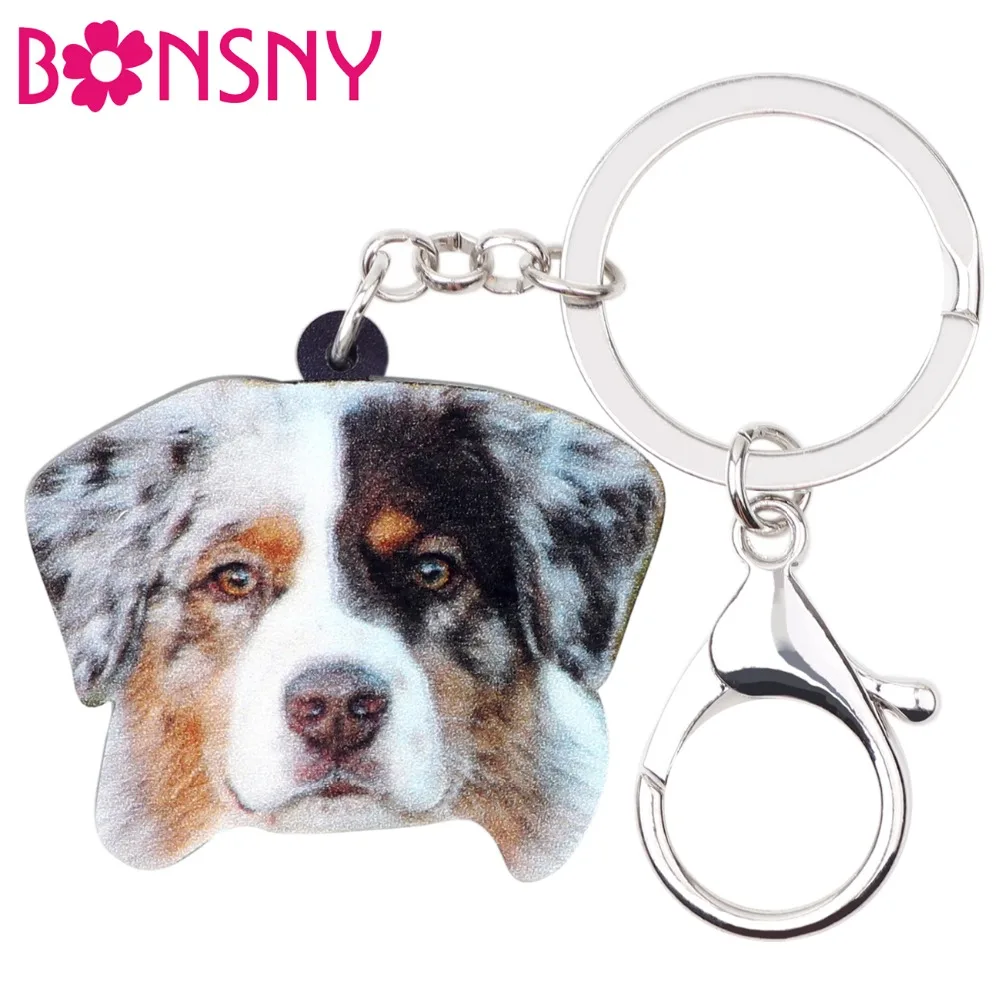 Silver Enamel Australian Shepard Charm