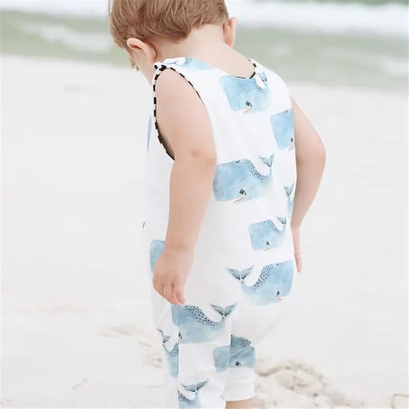 

Newborn Infant Baby Boys Girls Summer Whale Romper Jumpsuit Outfit Clothes Set