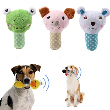 

Cute Squeaky Toys for Dogs Plush Sound Small Dog Toys Soft Frog Bear Rabbit Chicken Pig Shape Interactive Toys for Puppy Dog