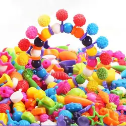 70 шт./лот разноцветные бусины игрушки Творческий ремесел DIY игрушки браслет Цепочки и ожерелья делая Наборы для детей Обучающие игрушки