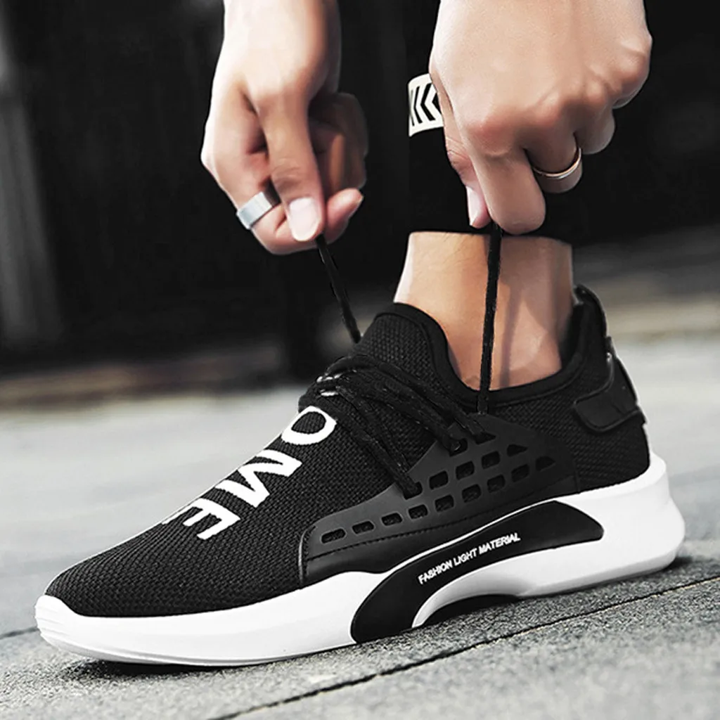 Running shoes Women mesh breathable Sports shoes unisex outdoor lightweight Lace-up Male Casual sneakers non-slip shoes sneakers