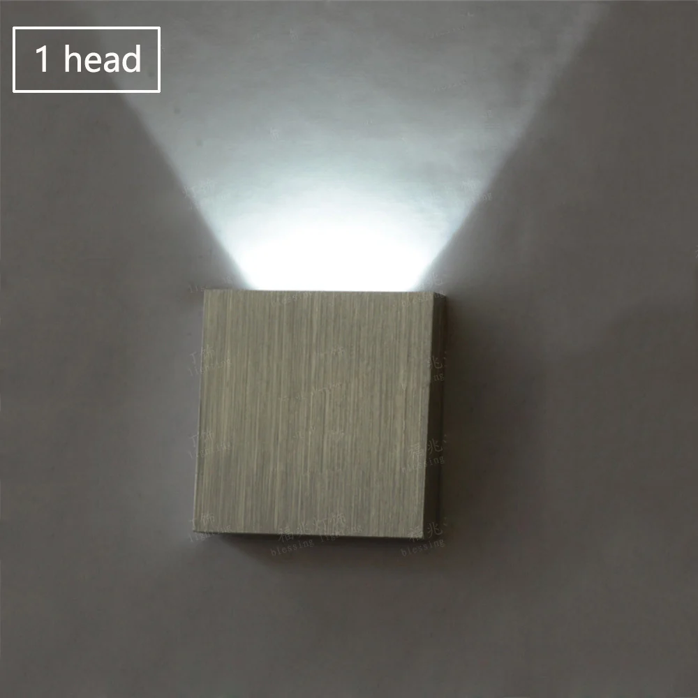 Светодиодный настенный светильник, современный бра, светильник для лестницы, светильник для гостиной, спальни, кровати, прикроватный светильник для дома, прихожая, лофт, серебро ZBD0003 - Цвет абажура: 1 head