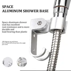 Космический алюминиевый держатель для душа душ кронштейн-крючок алюминиевое сиденье Алюминиевый нижний держатель для душа сильный клей
