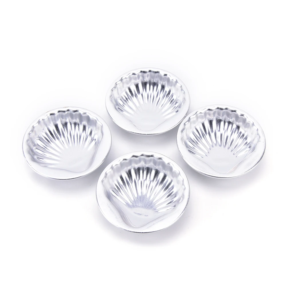 

4Pcs/SET Cookie Cake Mold 3D Aluminum Alloy Sea Shell Shape Mold Cake Baking Pastry Mould