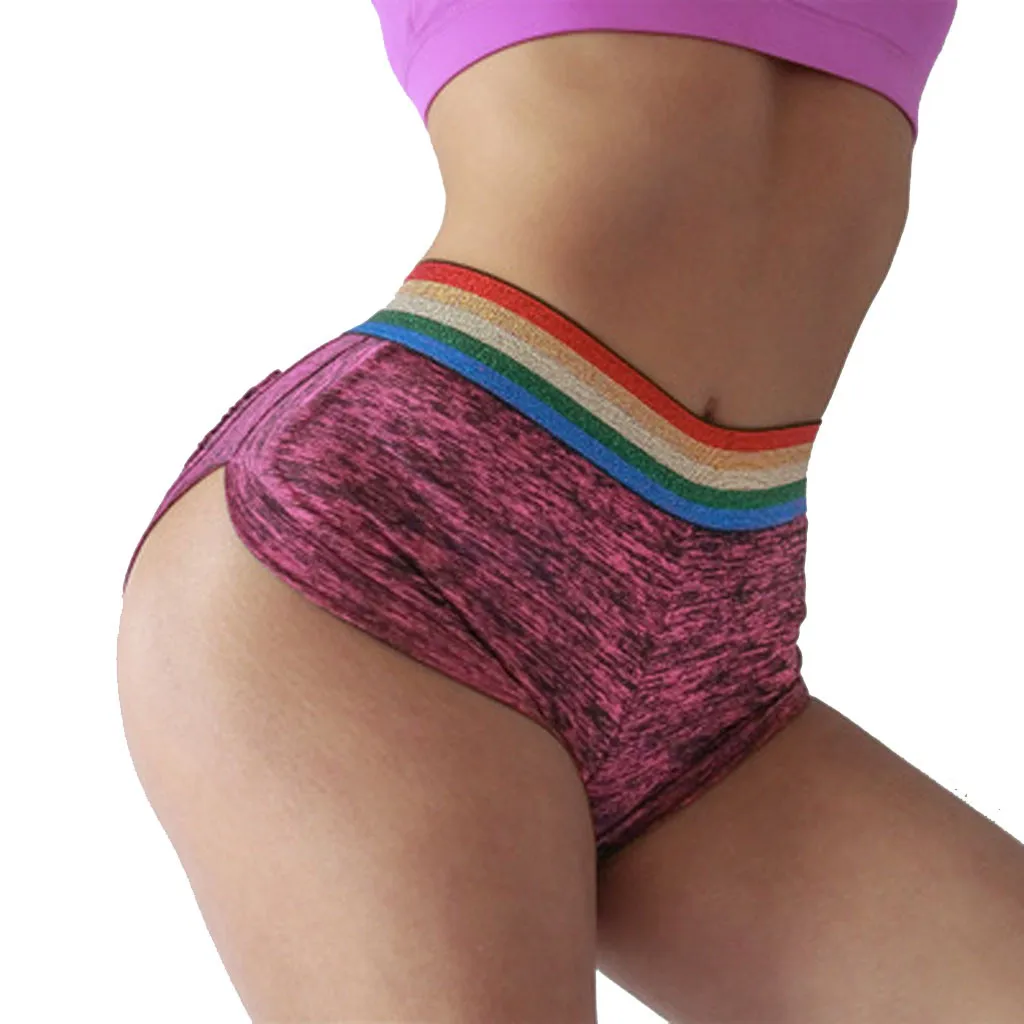 

2019 Sexy Women Yoga Shorts Push Up Fitness Short Legging High Waist Ruched Lift Workout Tights Stretchy Yoga Skinny Shorts 5.20