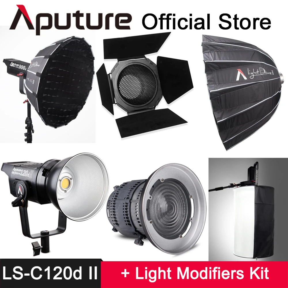 Aputure LS C120d II + свет купола mini II/Крепление прожектора с линзой Френеля/двери