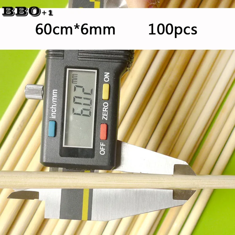 60cm x 6mm BBQ Bamboo Skewers Super Long Tornado Potato Wood Skewer Wooden Spiral BBQ Needle Bar Restaurant Supply 50-100pcs