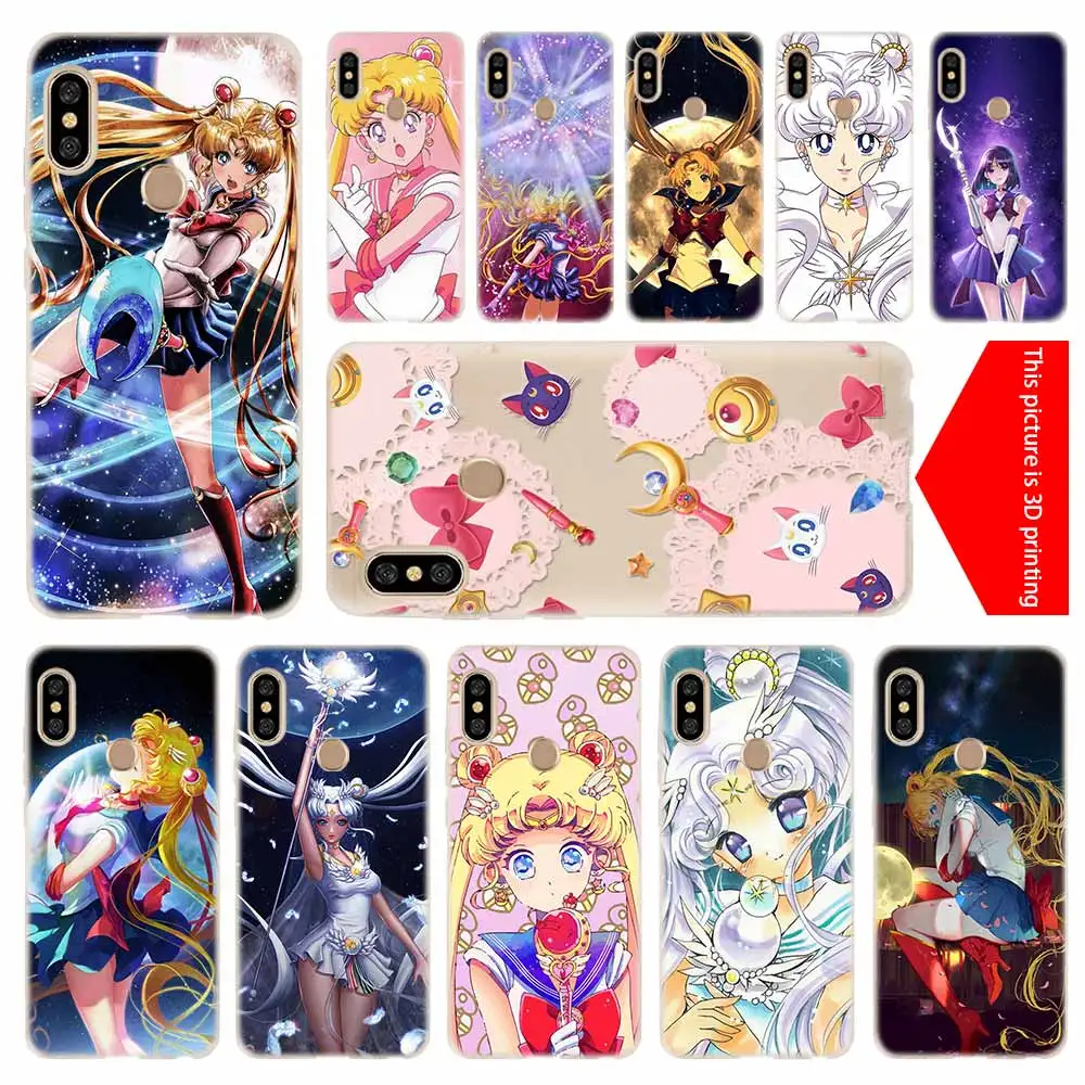 

Sailor Moon cover soft Silicone TPU Case For Xiaomi Redmi 3 4X 4a 5 Plus 5a S2 6a 6 Pro Note 7 5 6 4 3 5a