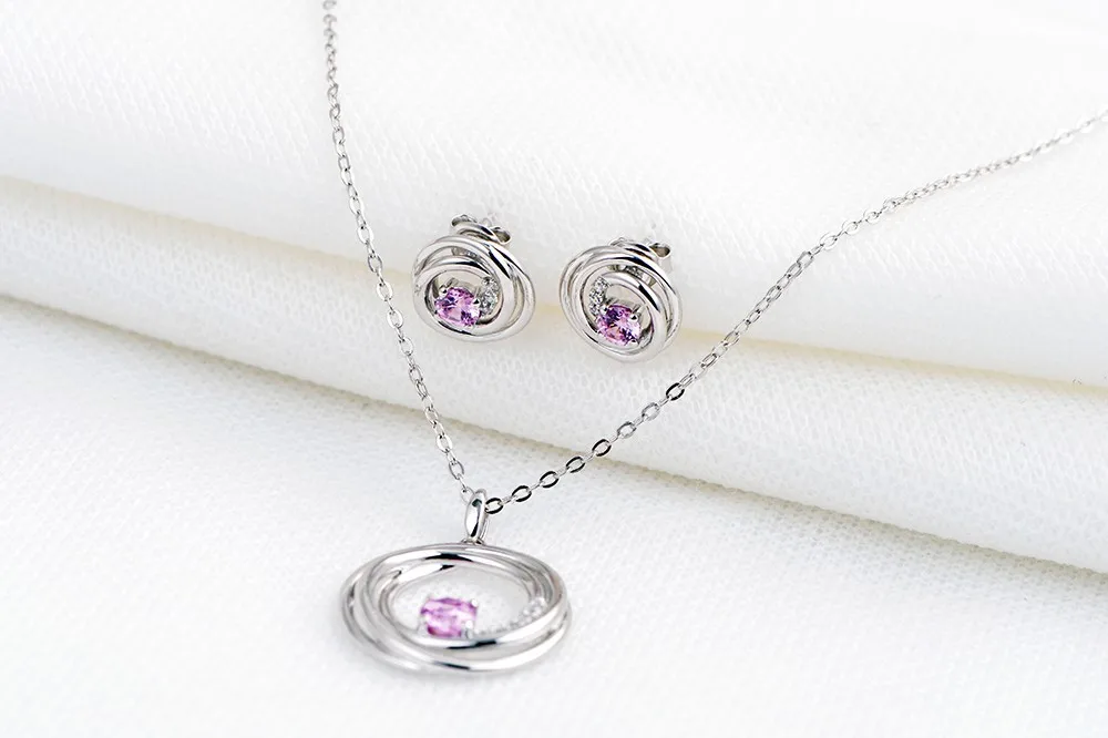 DORMITH Настоящее серебро 925 пробы ожерелье 3,2 карат AAA Цирконий 3,2 карат белый круглый кулон ожерелье s для женщин ювелирные изделия