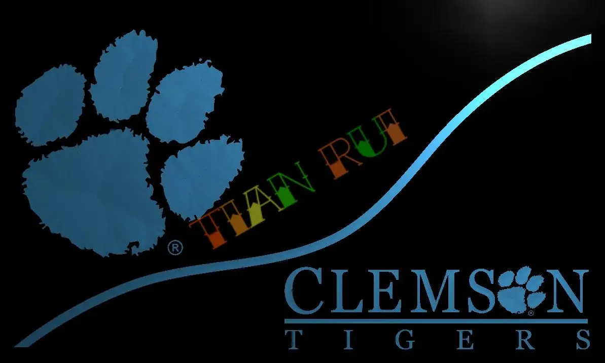 LD534 Clemson Tigers LED Neon Light Sign home decor craftsin Plaques