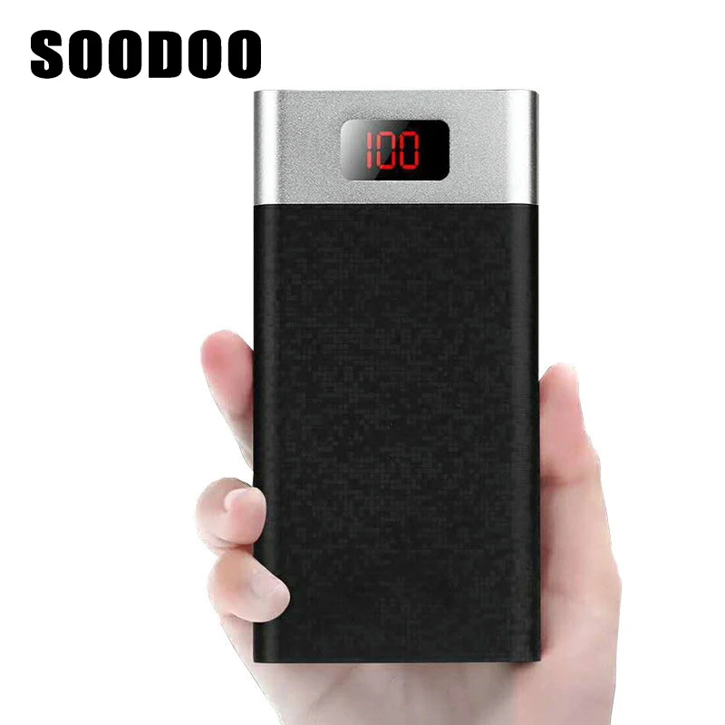 

SOODOO Quick Charge 3.0 30000mAh Power Bank LCD 30000 mAh QC3.0 Fast Powerbank Portable External Battery Charger For Iphone MI