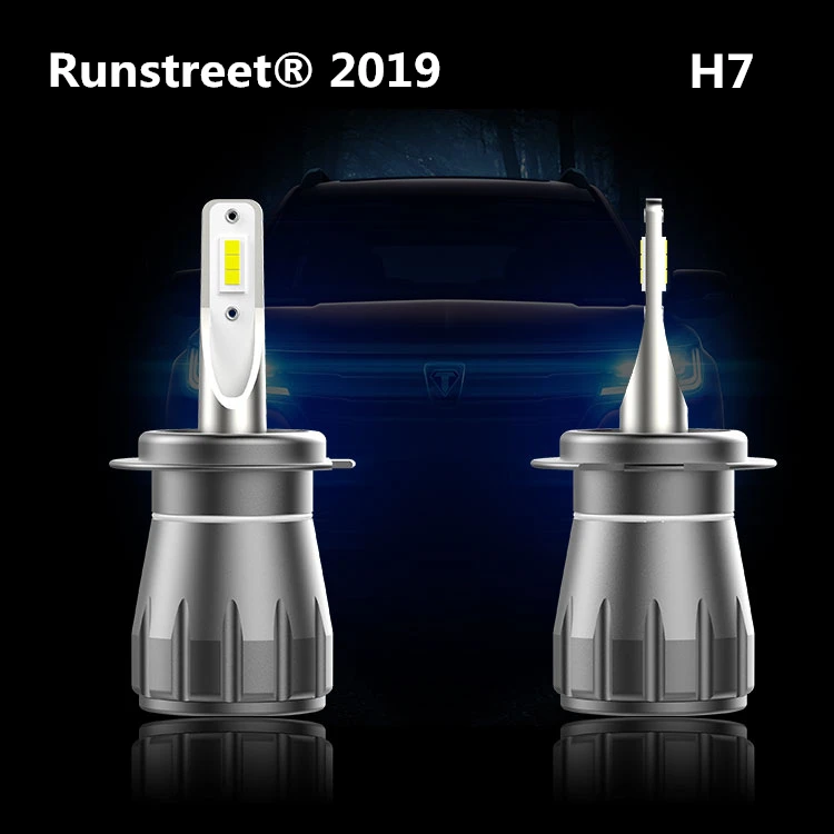 Runstreet линзы прожекторного типа головной светильник светодиодный H1 H4 H7 H11 9005 HB3 9006 HB4 9012 HIR2 D2S 6000 К автомобильный головной светильник тумана светильник лампа IP68