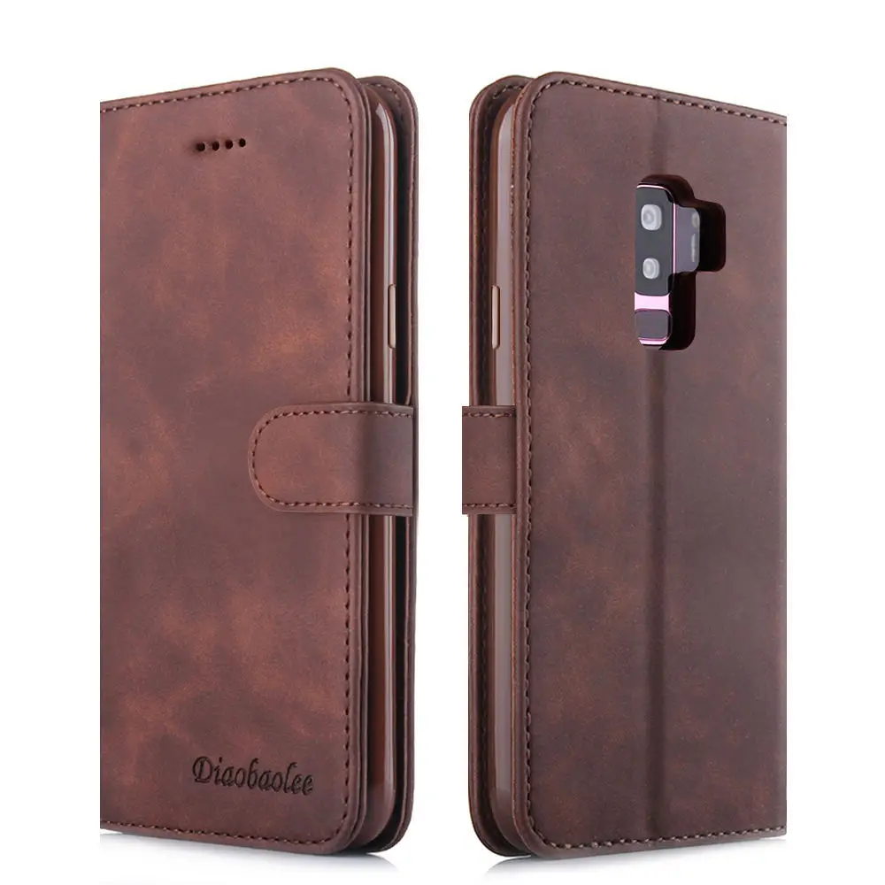 Luxury Retro PU Leather Case For Samsung galaxy S9 Flip Book Wallet Phone Cover For Samsung galaxy S9 Plus Case Samsung S9 Cover