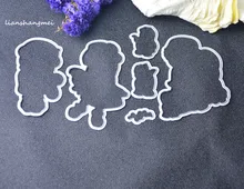 Mutlu kız Metal kesme ölür şablonlar için DIY Scrapbooking/fotoğraf albümü dekoratif kabartma kendi başına yap kağıdı kart yapımı Proje