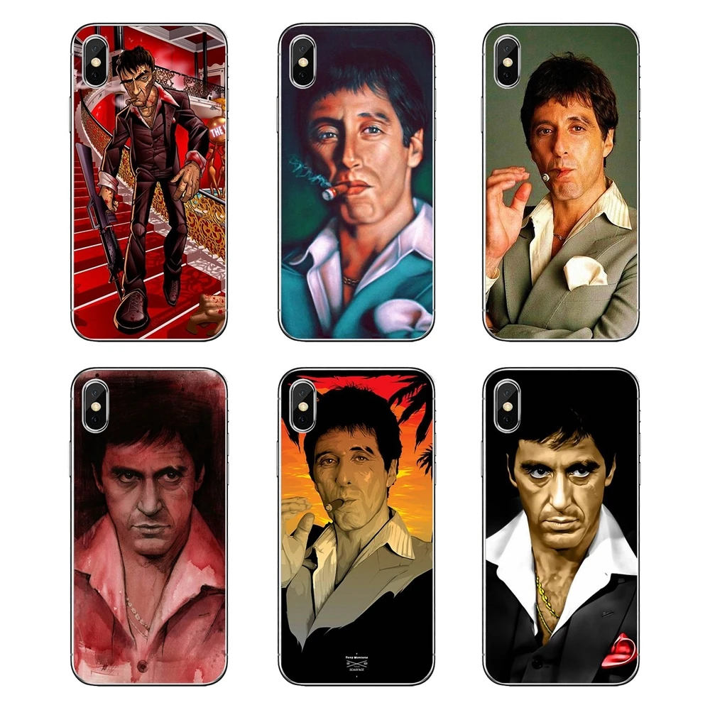 Тони Монтана scarface печатное искусство для iPod Touch iPhone 4 4S 5 5S 5C SE 6 S 7 8 X XR XS Plus MAX